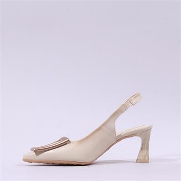 Hispanitas Giorgia Slingback High Heel - Cream